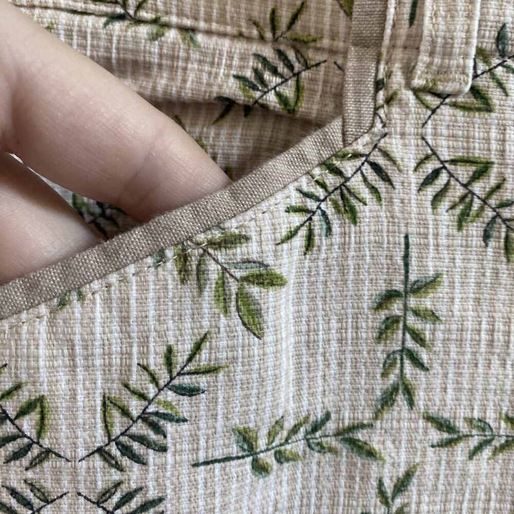 Cartonnier Anthropologie Womens 4 Beige Green Leaf Charlie Trouser Medallion - Picture 5 of 13